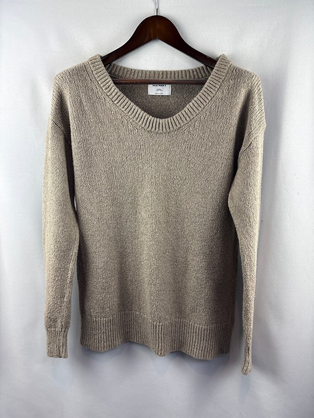 Women’s Old Navy Small Beige Knit Crewneck Sweater